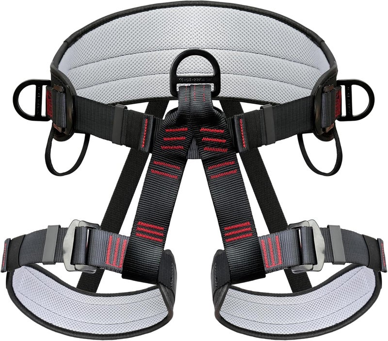 DIJJIG Climbing Belts, Thicken Professional Half Body Safety Belt Climbing Gear for Tree Climbing, Fire Rescue, Roofing - Image 1